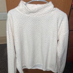 Light Pink/Cream Fuzzy Turtle Neck Sweater